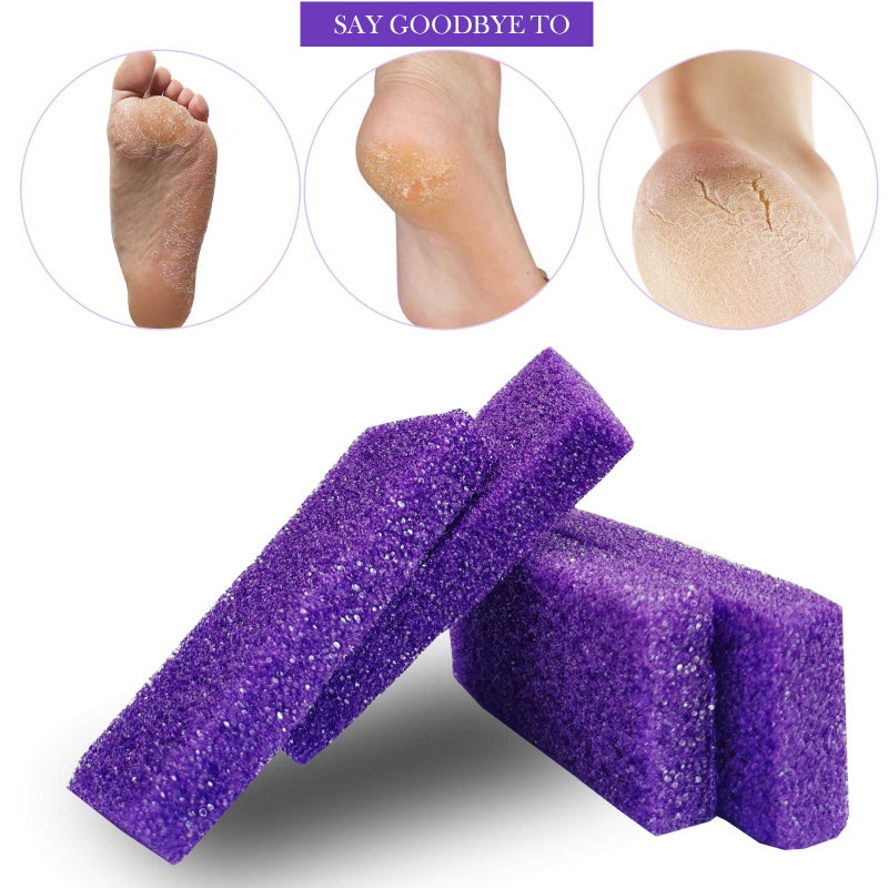 Tailpa 40 Pcs Pumice Stone for Feet Foot Scrubber Sponge for Feet Care and Callus Remover Mini Disposable Pumice Pads for Dead Skin Remover (Purple) - Image 5